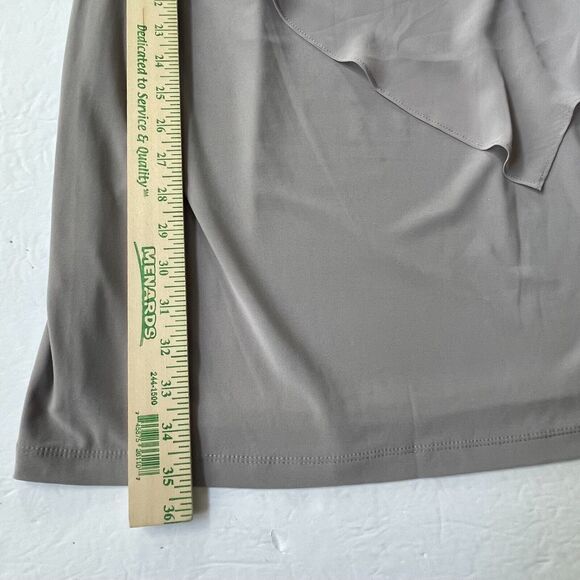 SLNY New York Dress Size 6 Formal Gray Wedding Bride Beaded Layered Holiday - Picture 13 of 16